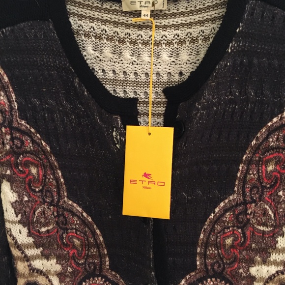 Etro Sweaters - ETRO Sweater Jacket long sleeve w/ buttons, size 44 made in Italy